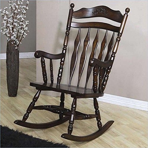 brown rocking chairs